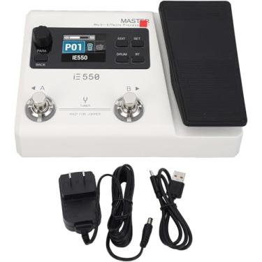 Imagem de VEDO DK IE-550 Processador de Efeitos Multi para Guitarra e Baixo com Pedal de Expressão e Controle via APP, 70 Efeitos, Tela Colorida de 1.77", Simulador IR, Máquina de Bateria, Looper e Entrada AUX