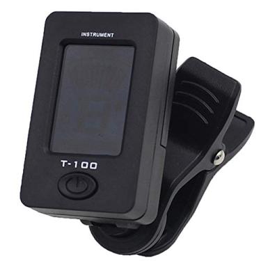Imagem de XUXHOU Afinador Eletrônico IRIN T-100 Com Suporte para Braçadeira, Tela LCD de Alta Definição, Guitarra Cromática, Baixo, Violino, Ukulele, Plástico Preto, 1 Pacote