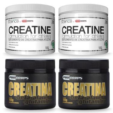 Imagem de Kit com 2 Creatinas Pura 100g e 2 Creatinas Beta Alanina 100g - Pro Co