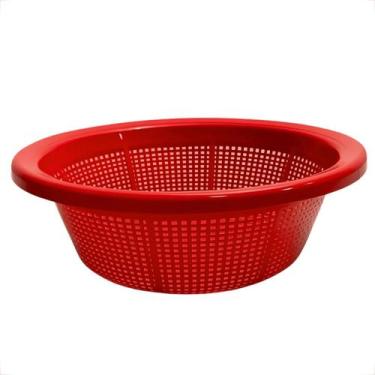 Imagem de Kit 10 Escorredor Macarrão Lavador Arroz Lava Tudo Multiuso 27x12cm Pl