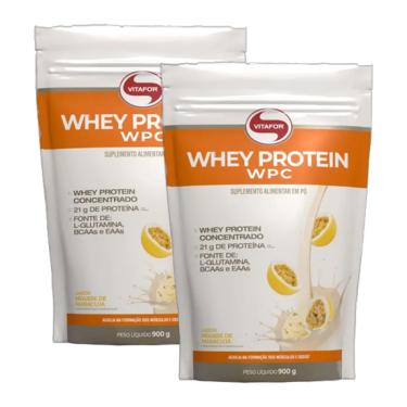 Imagem de Kit 2X: Whey Protein WPC Mousse de Maracujá Vitafor 900g