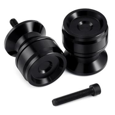 Imagem de PBYMT Carretéis de braço oscilante de 8 mm Suporte universal M8 preto compatível com CBR 600 F2 F3 F4 F4i CBR600RR CBR1000RR GSXR600 GSXR750 GSXR1000 GSXS750 SV650 ZX6R ZX10R Z650 Z990 00 Z1 000 EX400