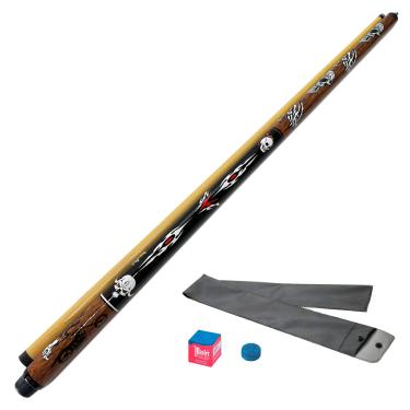 Imagem de Taco de Sinuca Desmontável Marrom Caveira Tacos Brasil