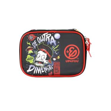 Imagem de Estojo Enaldinho Box 100 Pens Escolar Meninos Juvenil Preto