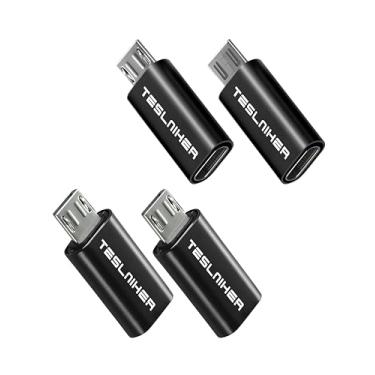 Imagem de Adaptador USB C para Micro USB, conversor tipo C fêmea para micro USB macho suporta OTG + carregamento 3A + sincronização de dados compatível com Samsung Galaxy S7 S6 J7 Note 5 Kindle Ps4 e mais