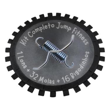 Imagem de Kit Completo para Mini Trampolim, 32 Molas de Alta Resistência com 16 Ganchos, Lona Antiderrapante para Jump Fitness, 74 cm