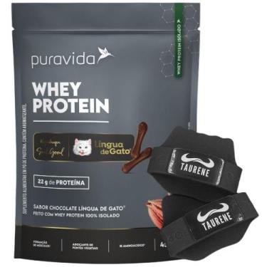Imagem de Whey Protein Isolado Lingua de Gato 450g Luva - PuraVida