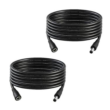 Imagem de IMIYORE 2 cabos de extensão CC de 3 m, 16 AWG, 5,5 x 2,5 mm, para câmeras IP, câmeras de vigilância CCTV, conectores de LED DVR, roteadores