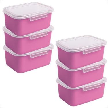 Imagem de Kit Marmita Fitness 20 Potes Plásticos 750ml para Microondas e Geladei