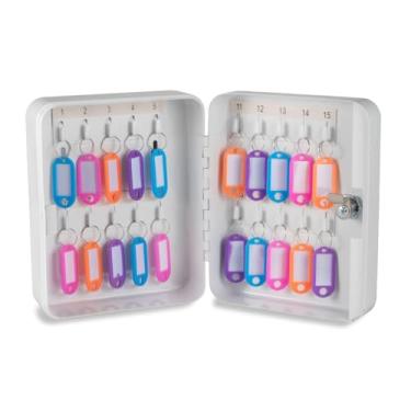 Imagem de Porta Chaves Armário Organizador Claviculário Cofre Com Ganchos 20 Chaveiros