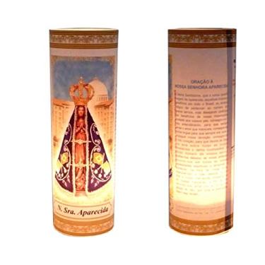 Imagem de 3 Velas Votivas 7 Dias Imagem Sagrada Nossa Senhora Aparecida Oração