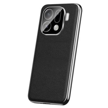 Imagem de Capa de telefone preta, X9, FWYANZH para Oppo Find X9/X9pro, capa de telefone com borda macia à prova de choque, capa de couro com proteção de lente de câmera completa