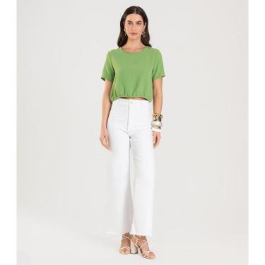 Imagem de Blusa Feminina Manga Curta Infinita Cor Verde-Feminino