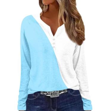 Imagem de Blusas de manga comprida para mulheres COTECRAM 2024, camiseta moderna