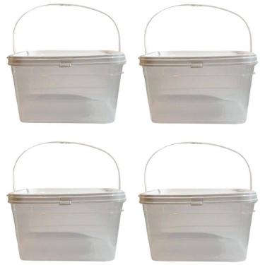 Imagem de Balde Para Cerveja Artesanal Transparente 2.4L-Kit 4 Pçs