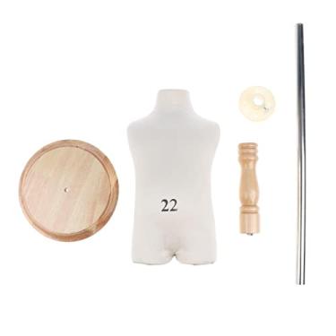 Imagem de Luzhengyang Suporte de tripé de tronco de manequim infantil de 38 cm com forma de costureira para exibição e costura de roupas de meninos e meninas