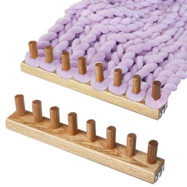 Imagem de Cobertor de fio grosso de 81 cm para tricô grosso - teares de tricô - Cobertor grosso personalizado, design de padrões de gravação, tear