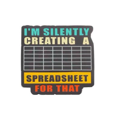 Imagem de Brooch Pin Generic Estou criando silenciosamente uma planilha - yiweis