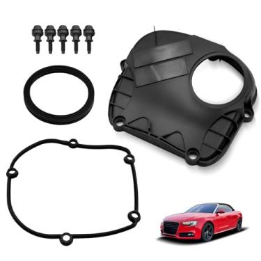 Imagem de 06H103269L Capa de corrente de sincronização superior do motor com junta compatível com Audi A3 A4 A5 A6 Q5 TT VW Beetle CC Passat TIGUAN EOS Golf GTI Jetta substitui # 06H103269H 06H103269G