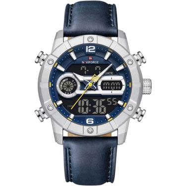 Imagem de Relógio Digital Masculino Multifuncional Luminoso Esportivo à Prova Dágua Azul