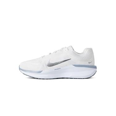 Imagem de Nike Tênis de corrida feminino Winflo 11 Road, Branco/World Indigo/Azul hidrogênio, 10 X-Wide