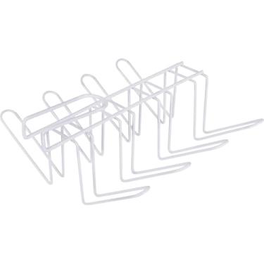 Imagem de Suporte Suspenso para Copos Branco - Organizador de Armário para 8 Copos ou Canecas em Aço Carbono(Único)