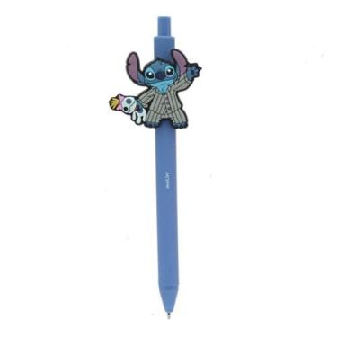 Imagem de Caneta Esferográfica Retrátil Stitch Pijama Azul - Molin - Tendtudo