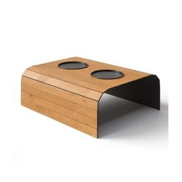 Imagem de Esteira para Braço de Sofá com Porta Copos - Suporte para Bebidas e Controle Remoto em MDF 40x28,5cm(1 SIMPLES CAPPUCINO)