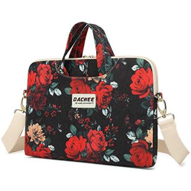 Imagem de Bolsa de ombro para laptop Dachee para MacBook Pro de 15 polegadas/15,6 polegadas, Big Red Rose, 15 inch/15.6 inch