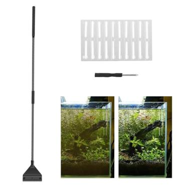 Imagem de Escova de aquário, escova de aquário | Ferramenta de limpeza de raspador com aderência extensível para terrário, animais de estimação, cozinha, casa, terrário, limpeza doméstica