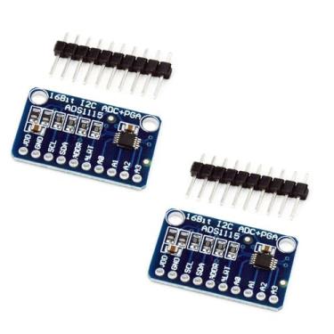 Imagem de 2 peças ADS1115 16 bits 16 bytes 4 canais I2C IIC conversor analógico para digital ADC PGA com amplificador de ganho programável placa de desenvolvimento de conversor ADC de alta precisão para Arduino