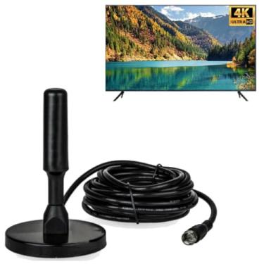 Imagem de Antena Digital UHF 360° Interna e Externa com Base Magnetica Aderente e Cabo 4,3m
