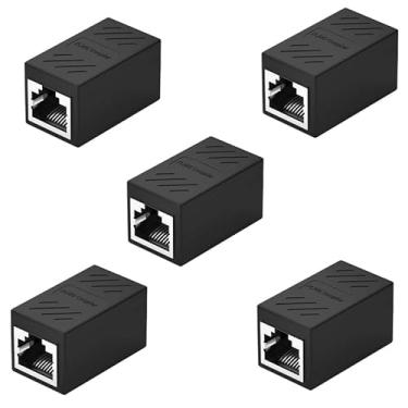 Imagem de ZGZDWZYQYA Acoplador RJ45, conector de cabo de Internet fêmea para fêmea, acoplador em linha, adequado para cabo de extensão Ethernet Cat7/Cat6/Cat5/Cat5e