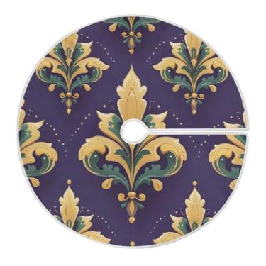 Imagem de Blueangle Saia de árvore de carnaval de 90 cm, saia de poliéster macio para decoração de carnaval (105)