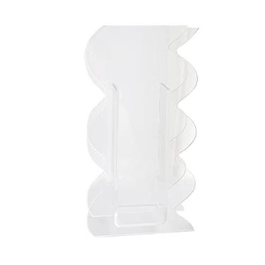 Imagem de Dpofirs Vaso de Acrílico, Vaso de Flores Leve e Inquebrável para Decoração de Casa, Com Cor Elegante e Fácil de Limpar, para Sala de Estar, Escritório, Decoração de Hotel (white)