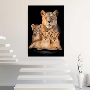 Imagem de Quadros Decorativos com Moldura Abstrato Moderno Geometrico Marrom Sala Quarto Kit Conjunto 2