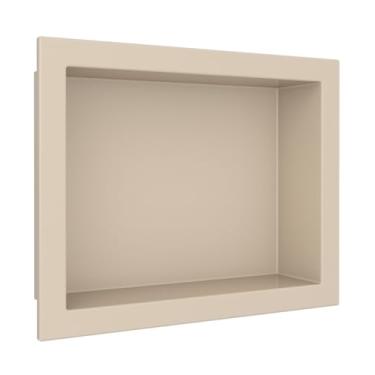 Imagem de Nicho Multiuso em Mármore Sintético Bege Liso - Cozimax