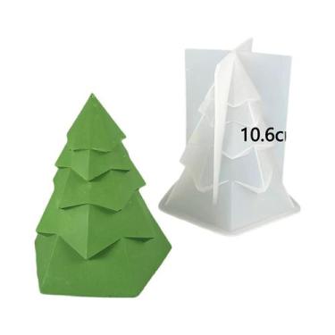 Imagem de Molde De Silicone Para Vela Aromática Em Forma De Árvore De Natal 3D D