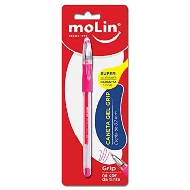 Imagem de Molin Caneta Gel Grip Neon - 0,7mm - Tinta Rosa - Blister com 1 Unidade