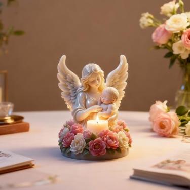 Imagem de Moldes de vela anjo da guarda, moldes de silicone Angel Baby para fazer velas, sabonete de flores faça você mesmo, cera de aromaterapia, gesso, fundição de resina, para presente da mãe, chá de bebê