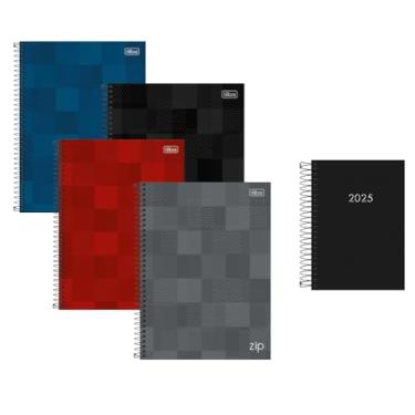 Imagem de Kit 4 Cadernos Zip Sortido 80 folhas + 1 Agenda Napoli 2025