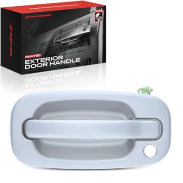 Imagem de A-Premium Maçaneta externa pintada com motorista dianteiro esquerdo - compatível com Chevrolet Silverado 1500 Classic, Suburban 2500 e GMC Sierra 2500 3500 HD, Yukon e Cadillac Escalade, Silver Birch