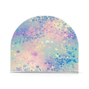 Imagem de Wassud Porta-guardanapos acrílico abstrato círculo, dispensador de guardanapos de papel moderno em forma de U para mesa, cozinha, sala de jantar, bancada 1 peça (comporta 50-60 guardanapos)