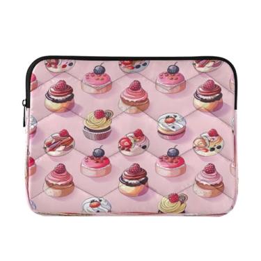 Imagem de Wassud Capa para laptop de 35,5 cm com estampa de bolo fofo à prova de choque à prova d'água de poliéster para notebook e tablet