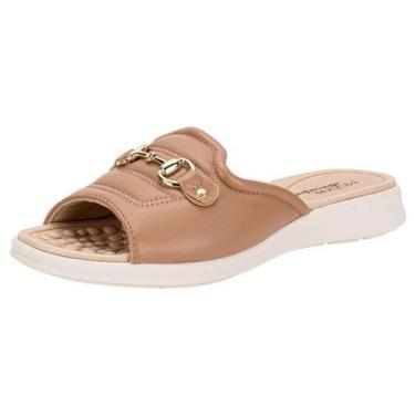 Imagem de Tamanco Feminino Modare Flat Slide Ortopédico, 36, Nude
