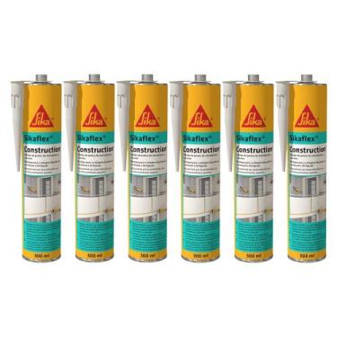 Imagem de Kit 6 Adesivo Sikaflex Construction Construção Branco 300ml