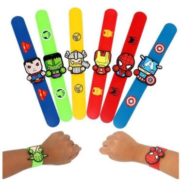 Imagem de Pulseira Bate Enrola Personalizada Heróis Sereia Etc - Topmixshop, Bat