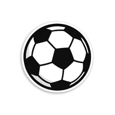 Imagem de Adesivos de decalque de bola de futebol para adultos – Adesivos esportivos de vinil à prova d'água para garrafas de água, laptops, copos, armários, capacetes e equipamentos – Presente para fãs de