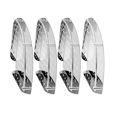 Imagem de aqxreight 4 Peças Prateleira de Chuveiro de Canto de Aço Inoxidável Com Suporte de Carga Forte, Economizador de Espaço, Rack de Banheiro Montado na Parede, Seja para Produtos de Higiene Pessoal,