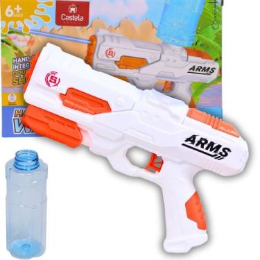 Imagem de Pistola de Água Recarregável c/ Reservatório Laranja - Castela